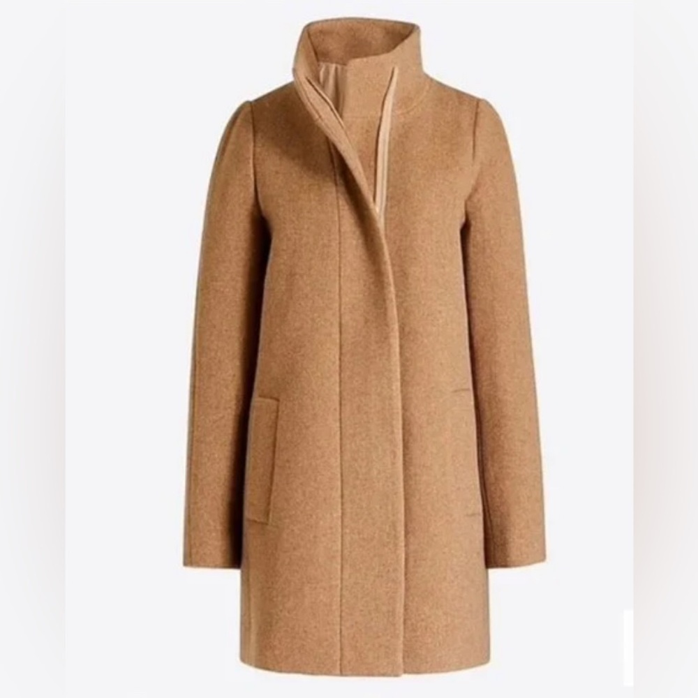 J. Crew Camel Wool-Blend Pea Coat